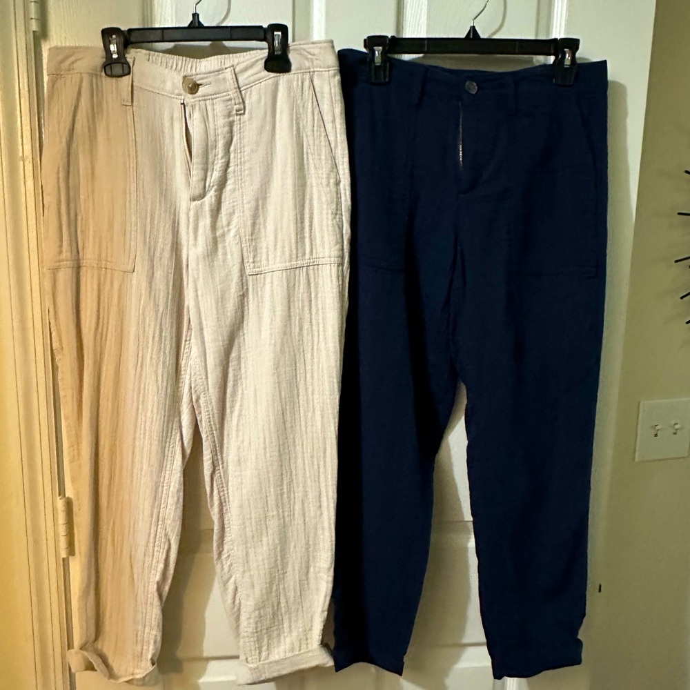 Old navy linen pants cropped